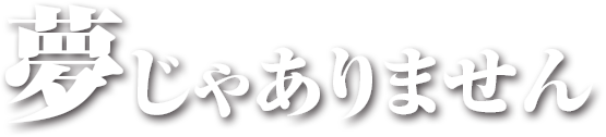 夢じゃありません