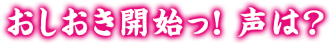 おしおき開始！声は？